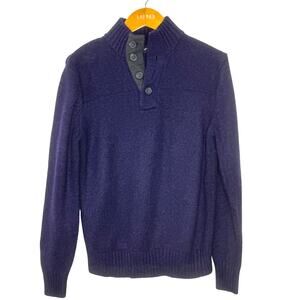 Garret‎ Scott wool blend henley style sweater